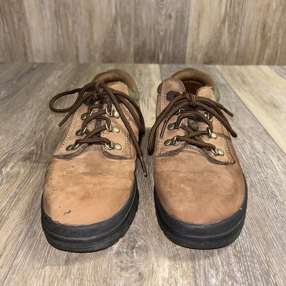 Timberland Leather Low Top Lug Sole Shoes Men’s US Size 6.5M Brown Derby Boots - Picture 3 of 11